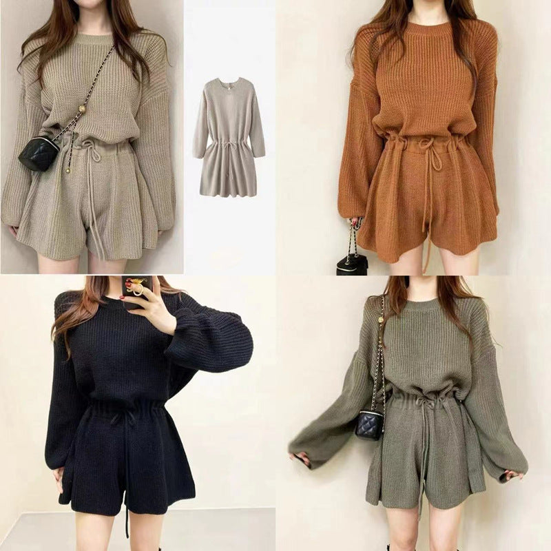 Women's Retro Tie-Up Wide Leg Romper
