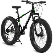 Youth 26" Fat Tire Mountain Bike with Shimano 21 Speed - Dual Disc Brake