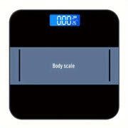Digital Bathroom Scale with Thermometer, High‑Precision Backlit LCD Display, Rounded Corner Portable Design, 400 lb Capacity