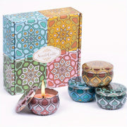 4-Pack Soy Wax Scented Candles – 2.5 oz Each, 60-Hour Burn, Cocoa, Jasmine, Vanilla, Lemon