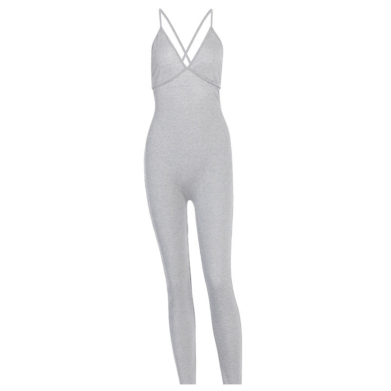 Halter suspender jumpsuit