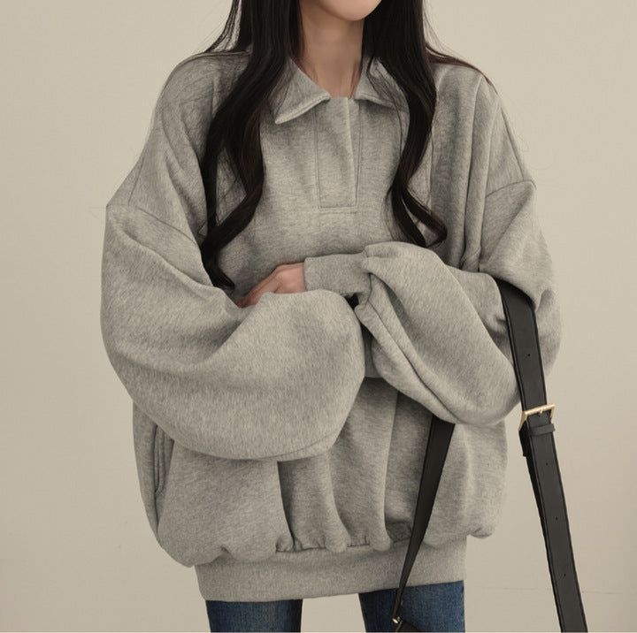 Women's Cozy Retro Loose Knit Sweater Coat
