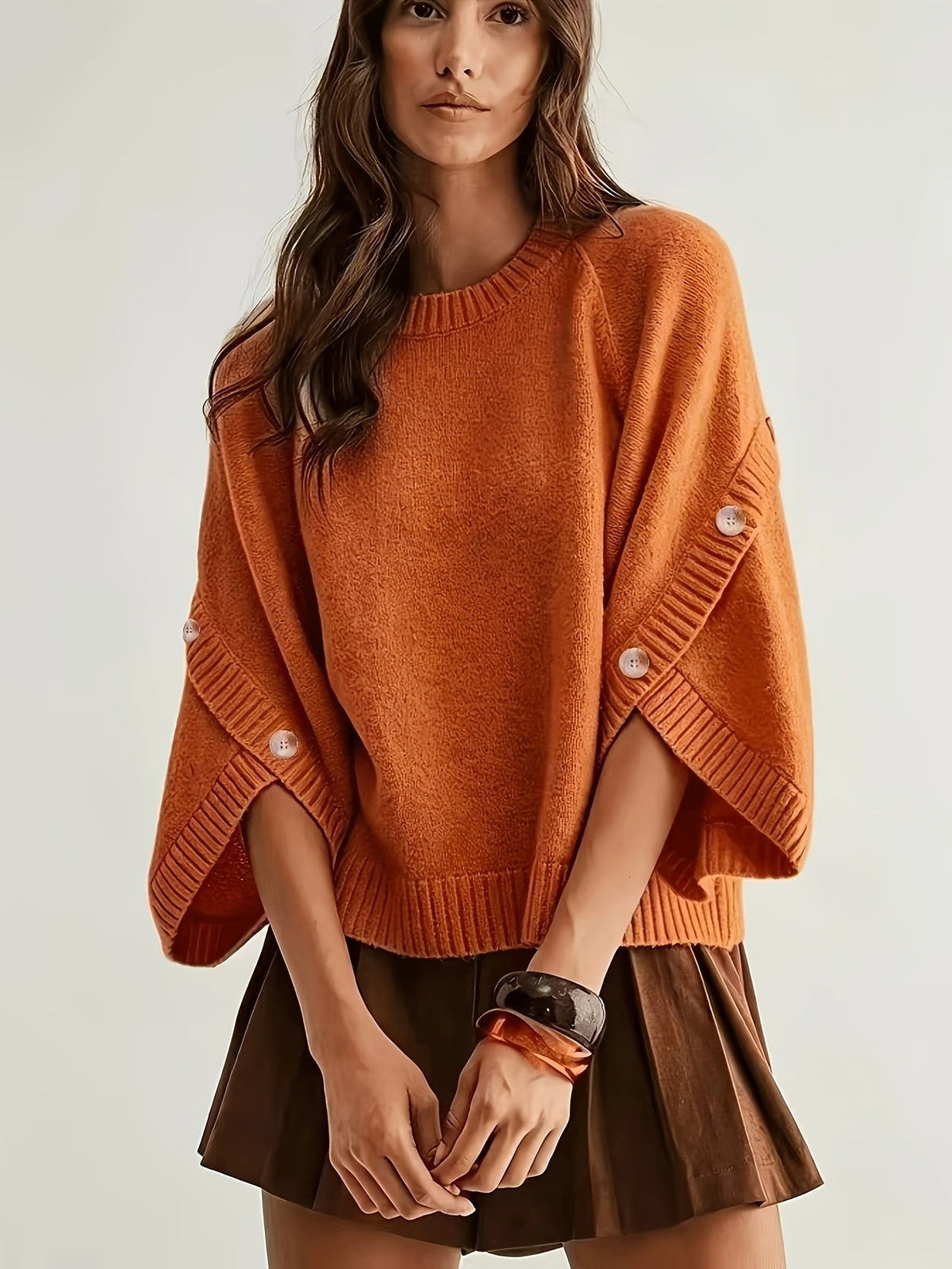 Womens New Fallwinter Crew-neck Versatile Casual and Comfortable Wool Top