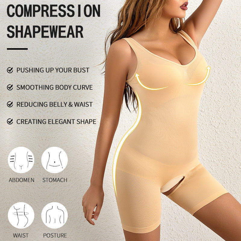 Seamless Postpartum Waist Trainer & Body Shaper Bodysuit