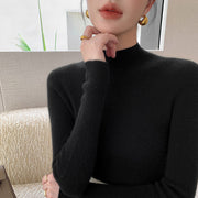 New Slim-fit Turtleneck Solid Color Pullover Knit Sweater