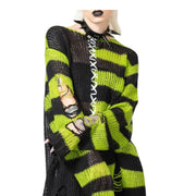 Halloween Ripped Long Sweater Women's Fashion Loose Sweater