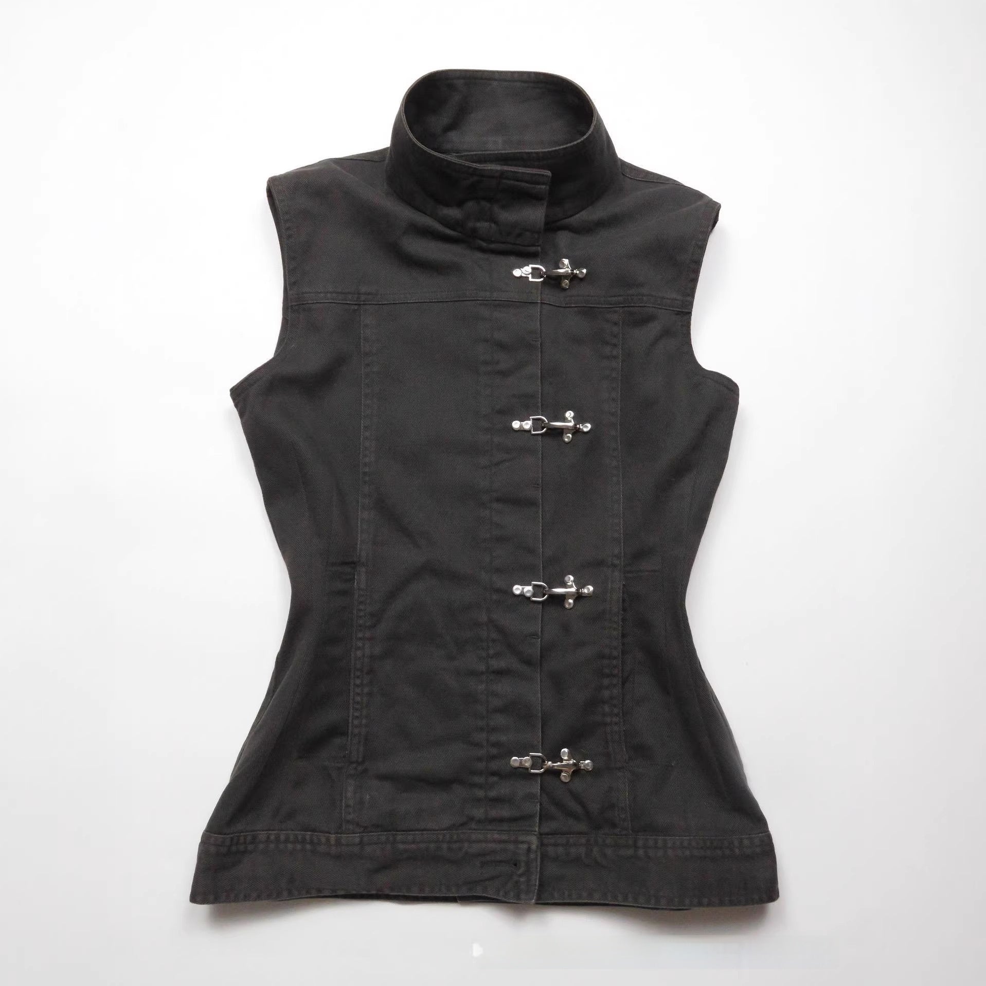 Retro Japanese‑Style Sleeveless Vest – Off‑Shoulder Trendy Top