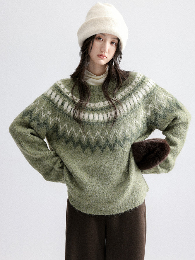 Womens Figure-flattering Thermal Jacquard Top with Set-in Sleeves