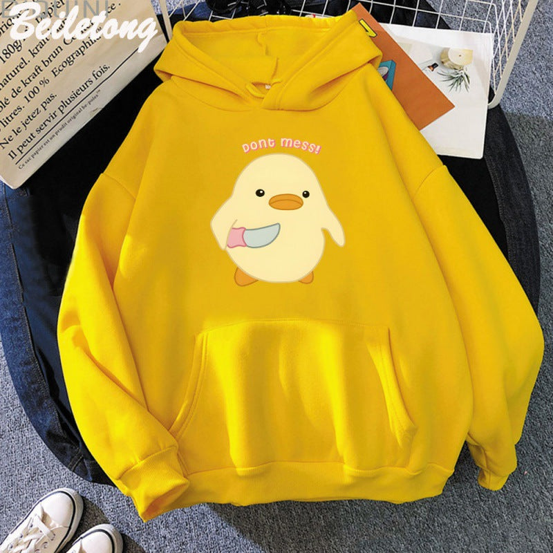 Women's Casual Cartoon Graphic Loose Hoodie