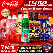 Coca-Cola And Pepsi Mixed Flavor Sparkling Water Combo Pack, 16.91oz Bottles - Featuring a Variety of Flavors Including Strawberry, Vanilla, Raspberry, Lemon, Osmanthus, Bamboo, And Peach