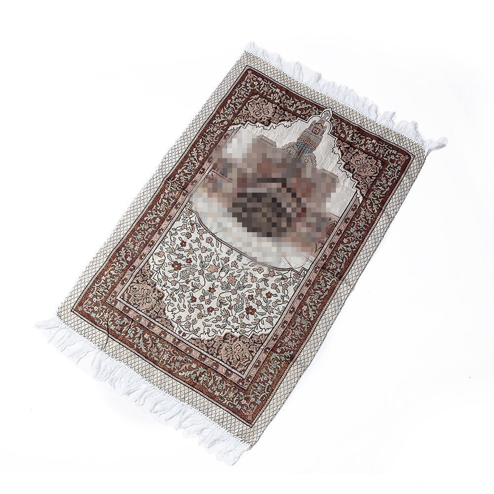 New Floral Design Kaaba Gold-thread Cotton Yarn Carpet