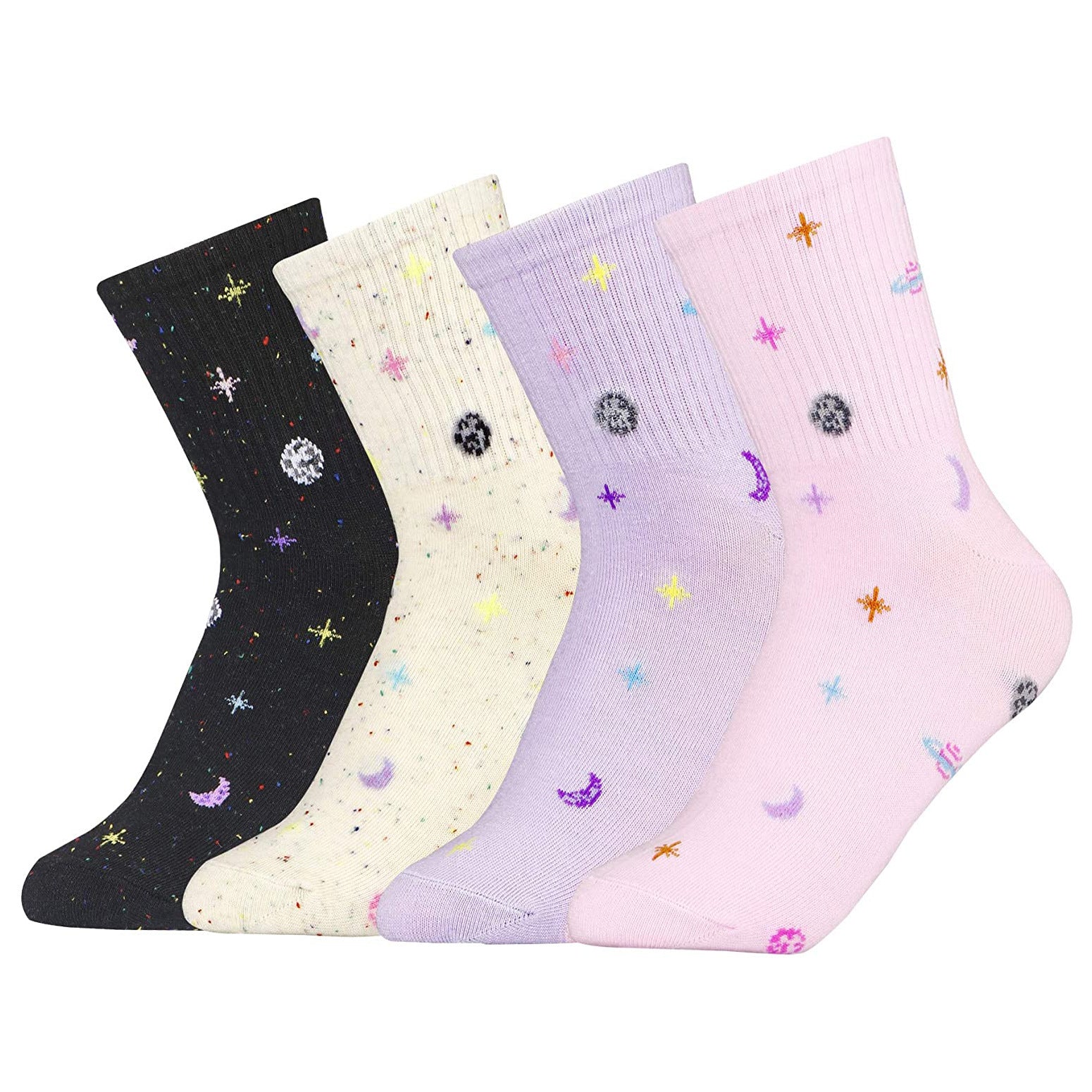 Cosmic Cartoon Women's Socks - Fun & Quirky Footwear