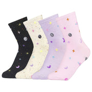 Cosmic Cartoon Women's Socks - Fun & Quirky Footwear