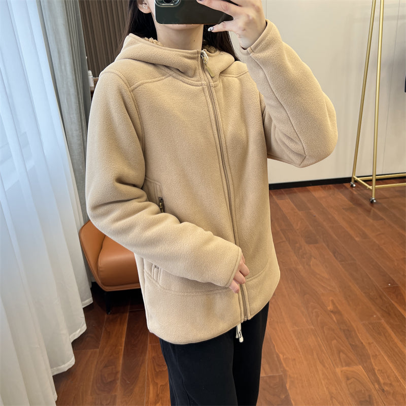 Thickened Double-Sided Fleece Zipper Hoodie
