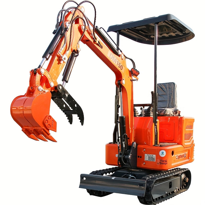 Industrial-Grade Mini Excavator 2000 lb Capacity 13.5 HP with Three‑Way Valve