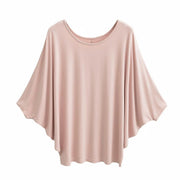 Silk Batwing Sleeve T‑Shirt – Loose, Breathable, All‑Day Comfort