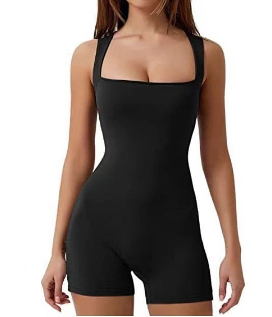 Vest Tummy-control Stretchy Shorts Bodysuit