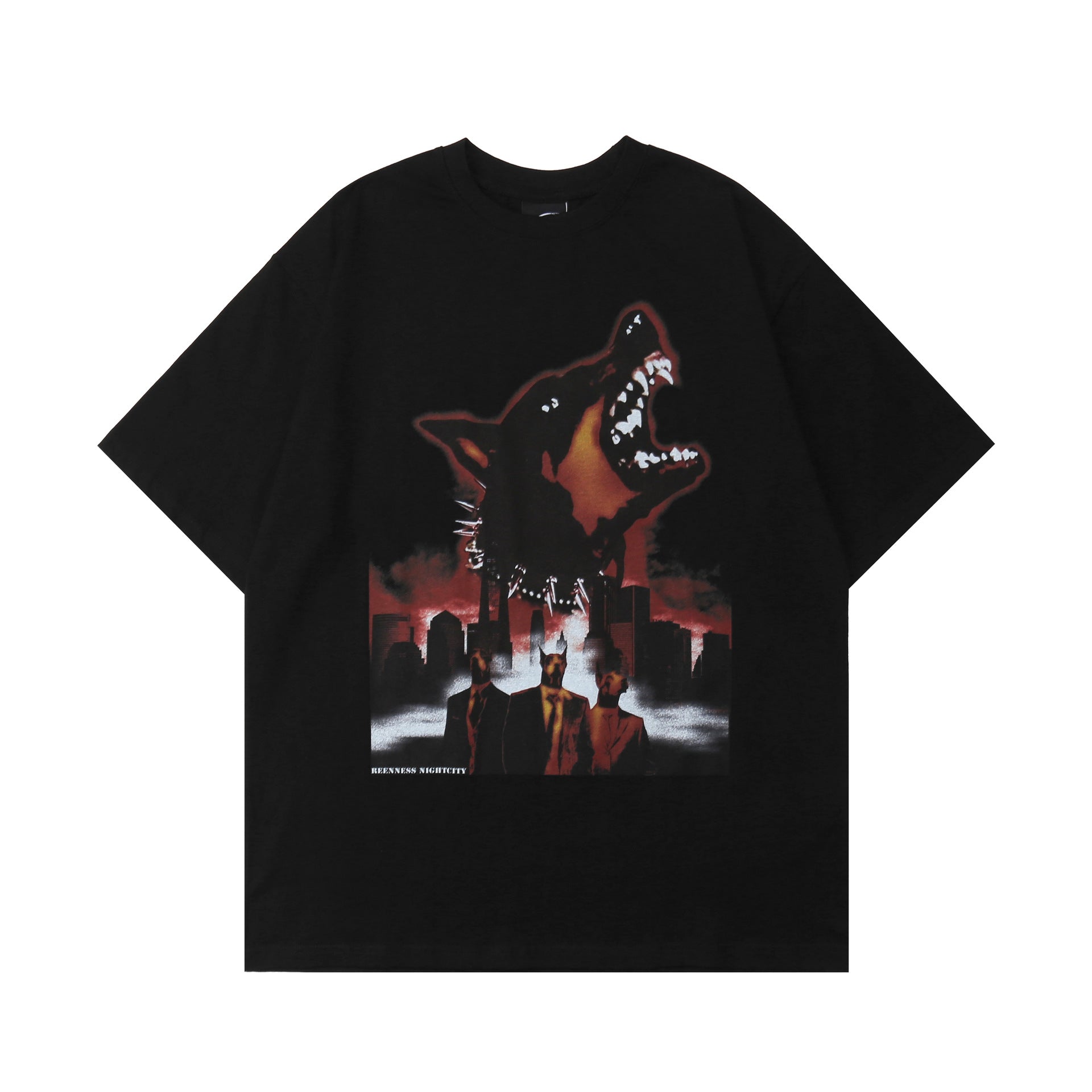 Streetwear Dog Graphic Men's Short Sleeve Tee