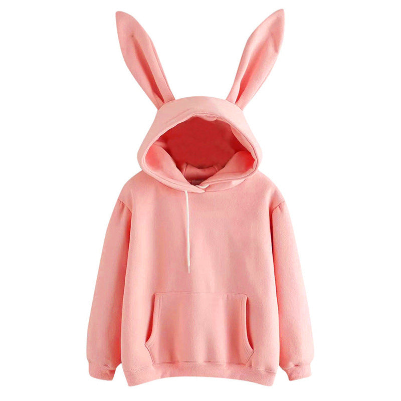Harajuku Cute Rabbit Ear Hooded Sweatshirt