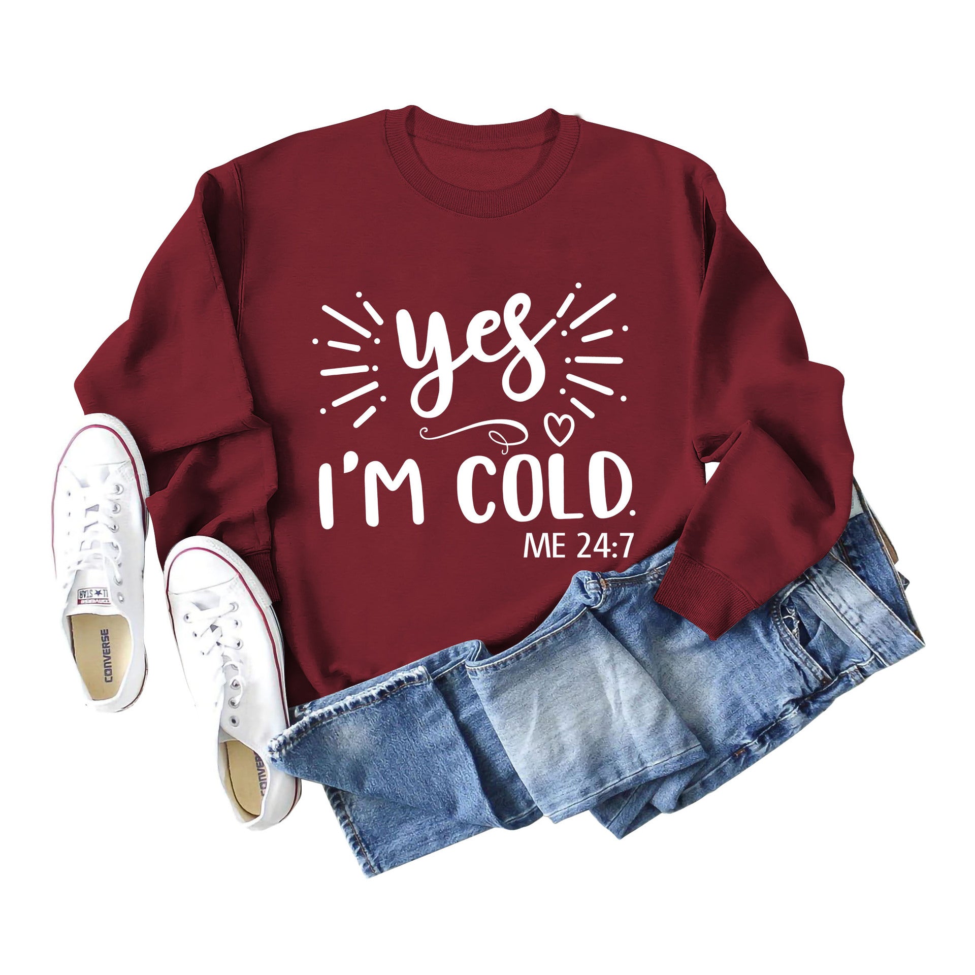 Plus-Size Long-Sleeve Casual Pullover Sweater