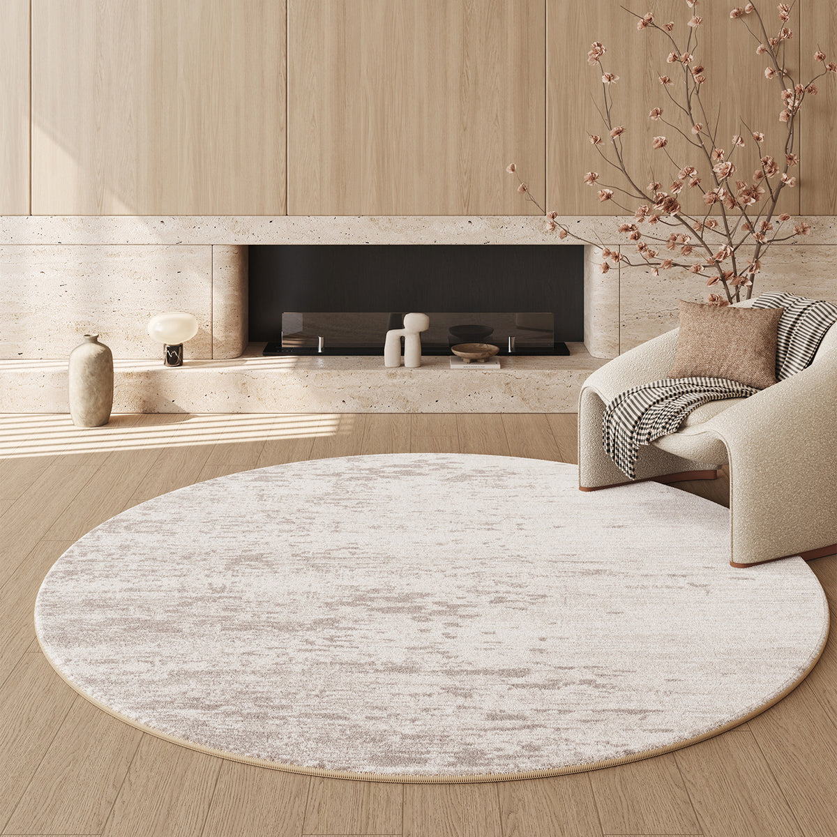 Living Room Simple Round Cashmere-style Rug