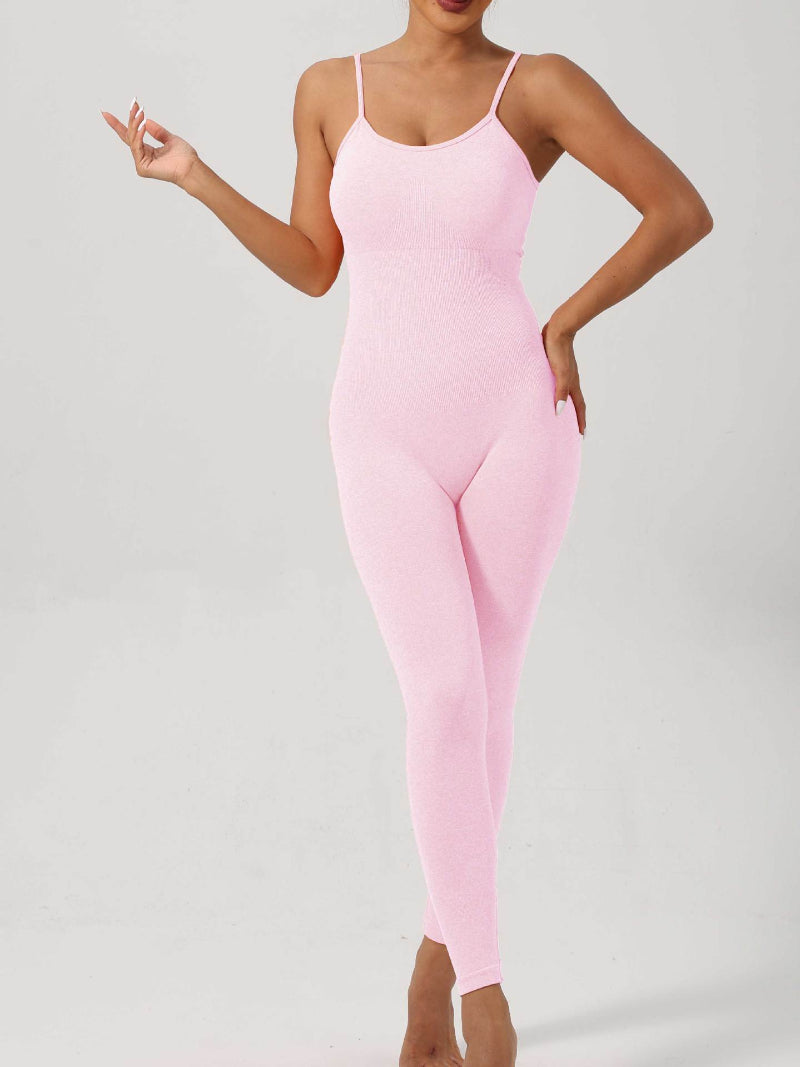 Shapewear Sports Bra Skin-friendly Tummy-control High-sweat Workout Bodysuit Long-style High Elasticity