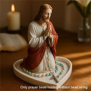 Virgin Mary jewelry display rack with resin craft design