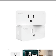 2‑Pack Wi‑Fi Smart Plug, 2.4 GHz, Alexa & Google Assistant Compatible, White