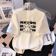 Soft Cartoon Rabbit Tee for Women