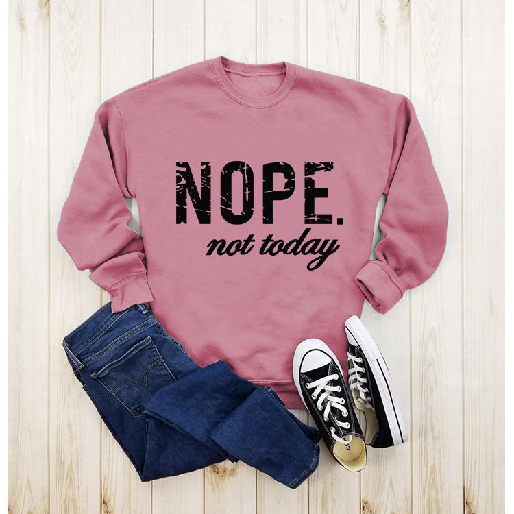 Women's Printed Round Neck Fashion Pullover Sweater