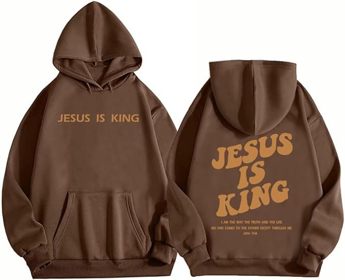 Cozy Streetwear Letter Print Brushed Hoodie with Pocket