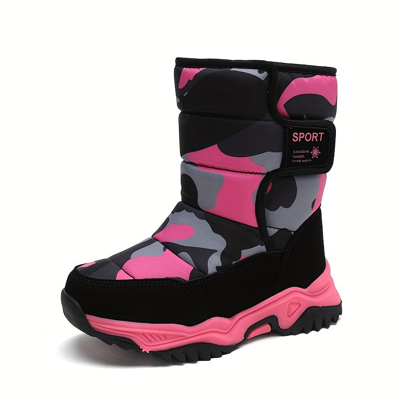 Unisex High‑Top Winter Snow Boots in Camouflage