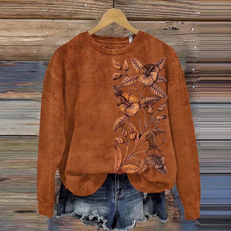 Women's 3D Cartoon Art Print Loose Pullover Sweater
