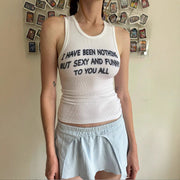 Unique Crew Neck Tank Top for Women