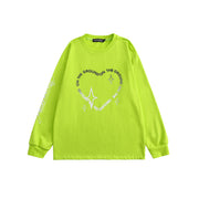 Women's Round Neck Couple Loose Long Sleeve T-shirt