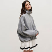 Women's Casual Zip-Up Hoodie & Loose Sweatshirt