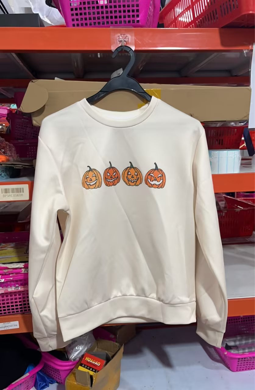 Funny Halloween Evil Pumpkin Head Hoodie Party Sweater