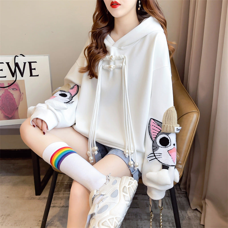 Korean Loose Plus Size Women's Sweatshirt