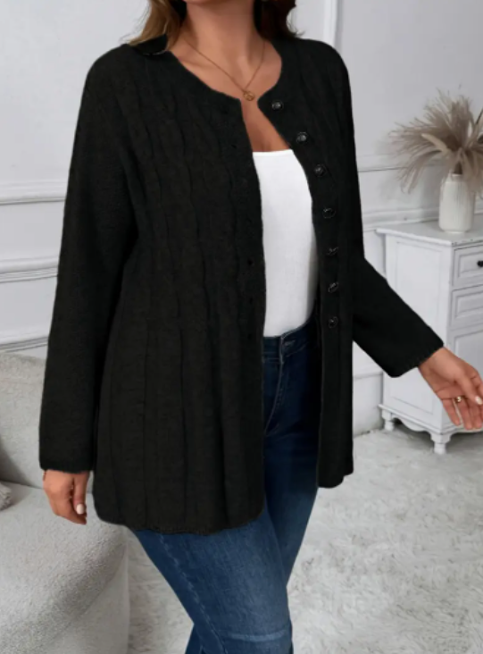 Women's Solid Color Simple Casual Long Sleeve Cardigan