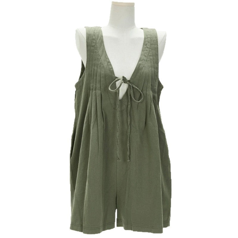 Women's Casual Lace-Up Sleeveless Loose Jumpsuit