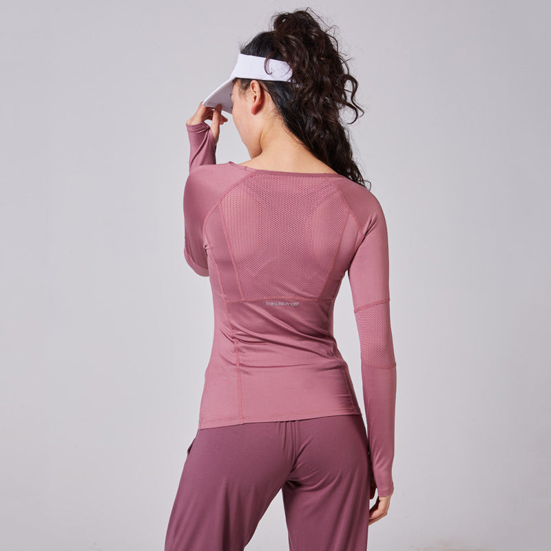 Women's Slim Fit Moisture-Wicking Long Sleeve Fitness Top
