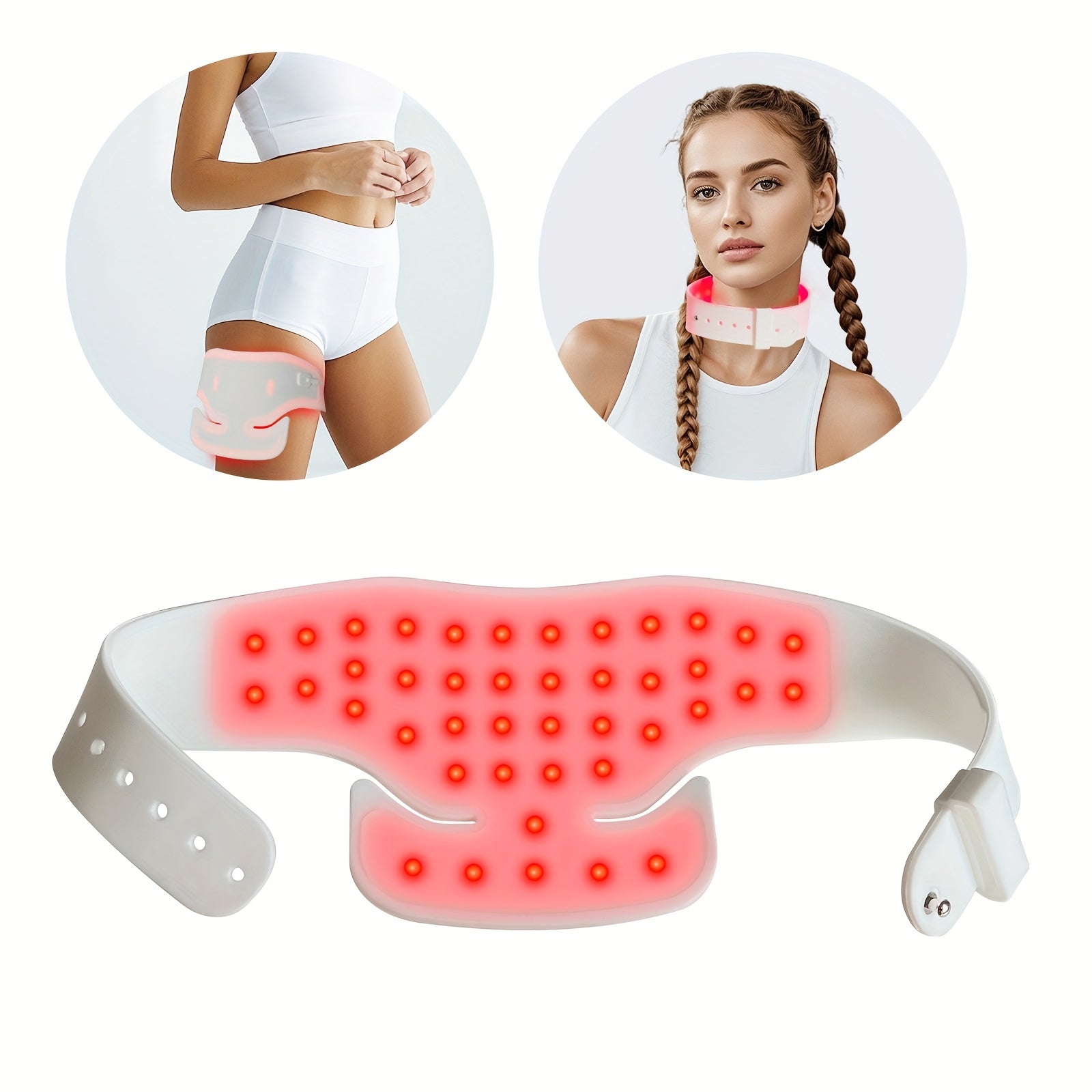 Multifunctional LED Neck Massager with 7-Color Changing Lights