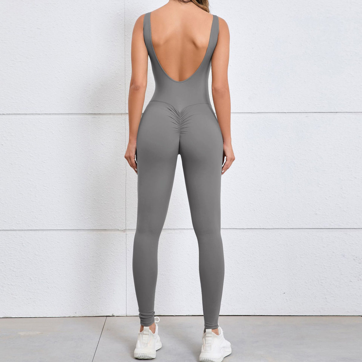 European And American Hollow Beauty Back Peach Hip Tight Yoga Jumpsuit