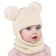 Winter Hat with Scarf and Ear Flaps for Toddlers
