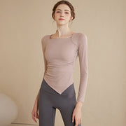 Women's Long-Sleeve Athletic Yoga Top for Gym & Fitness