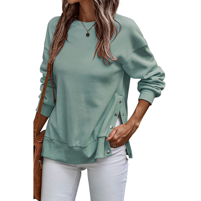 Women's Casual Loose Long Sleeve Pullover Sweatshirt