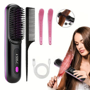 Portable USB Wireless Hair Straightener with Negative Ion Technology