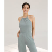 Backless Halter Active Romper for Fitness & Yoga