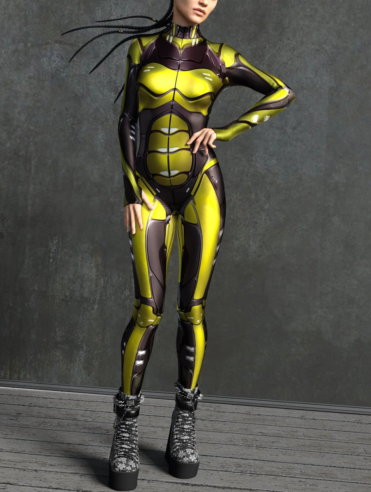 New Women's Printed Muscle Mecha Colorful Clothing