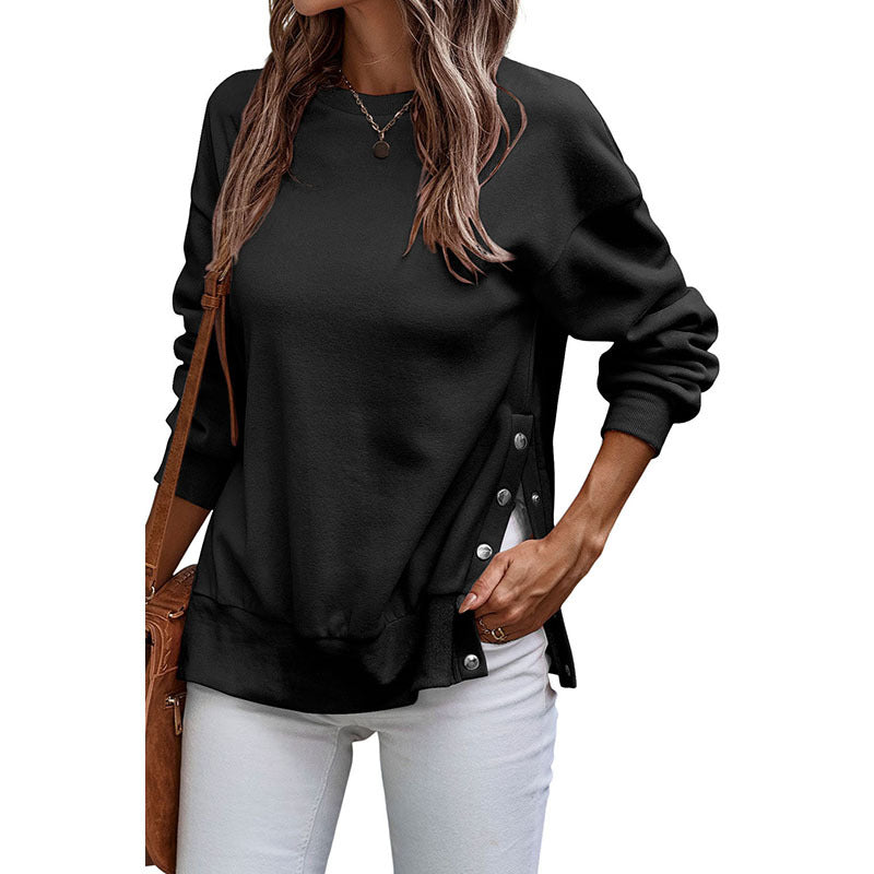 Women's Casual Loose Long Sleeve Pullover Sweatshirt